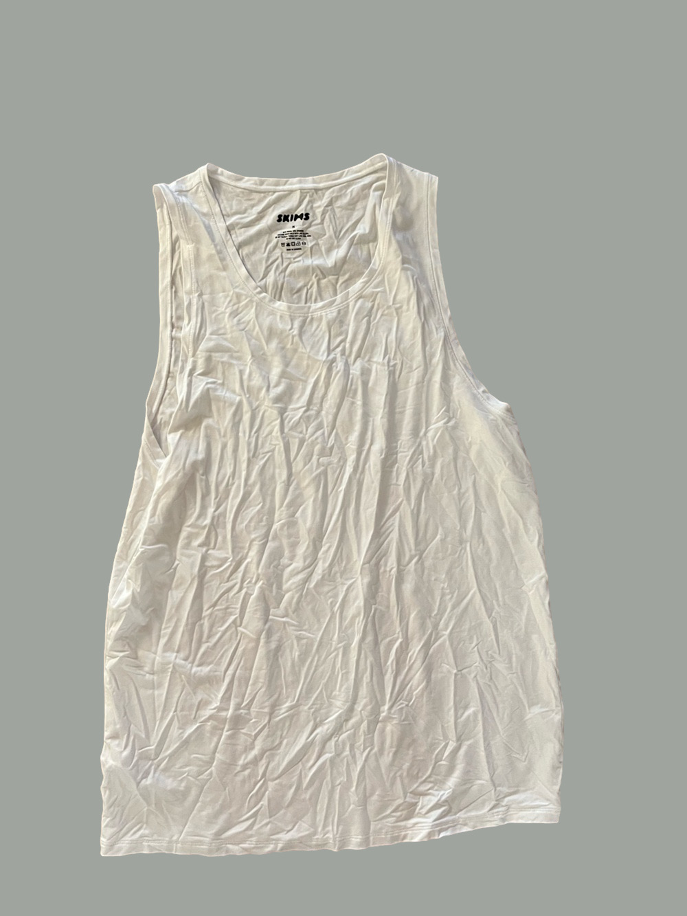 SKIMS Men's Stretch Tank Top White Size Medium
